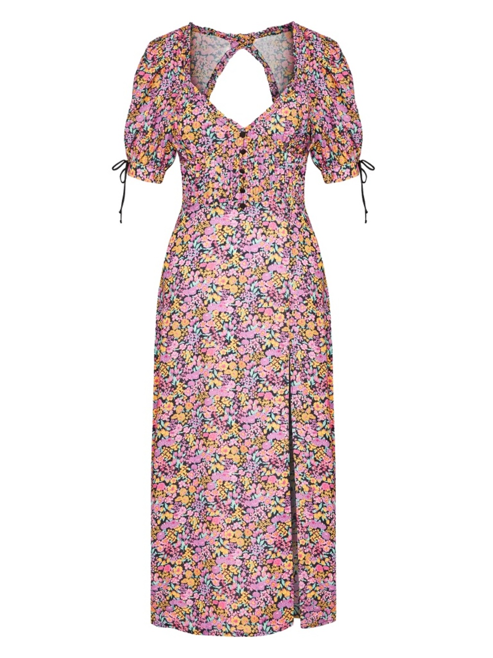 NWT For Love & Lemons Maud Floral Midi Dress Sz. XS - Picture 4 of 4